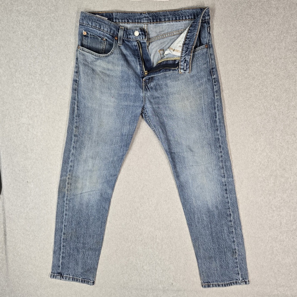 Levi's 502 Men Jeans 32X30 Blue Denim Straight Grunge 28" Inseam Pockets